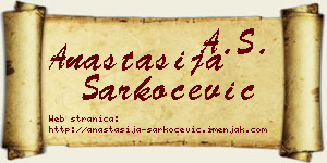 Anastasija Šarkoćević vizit kartica